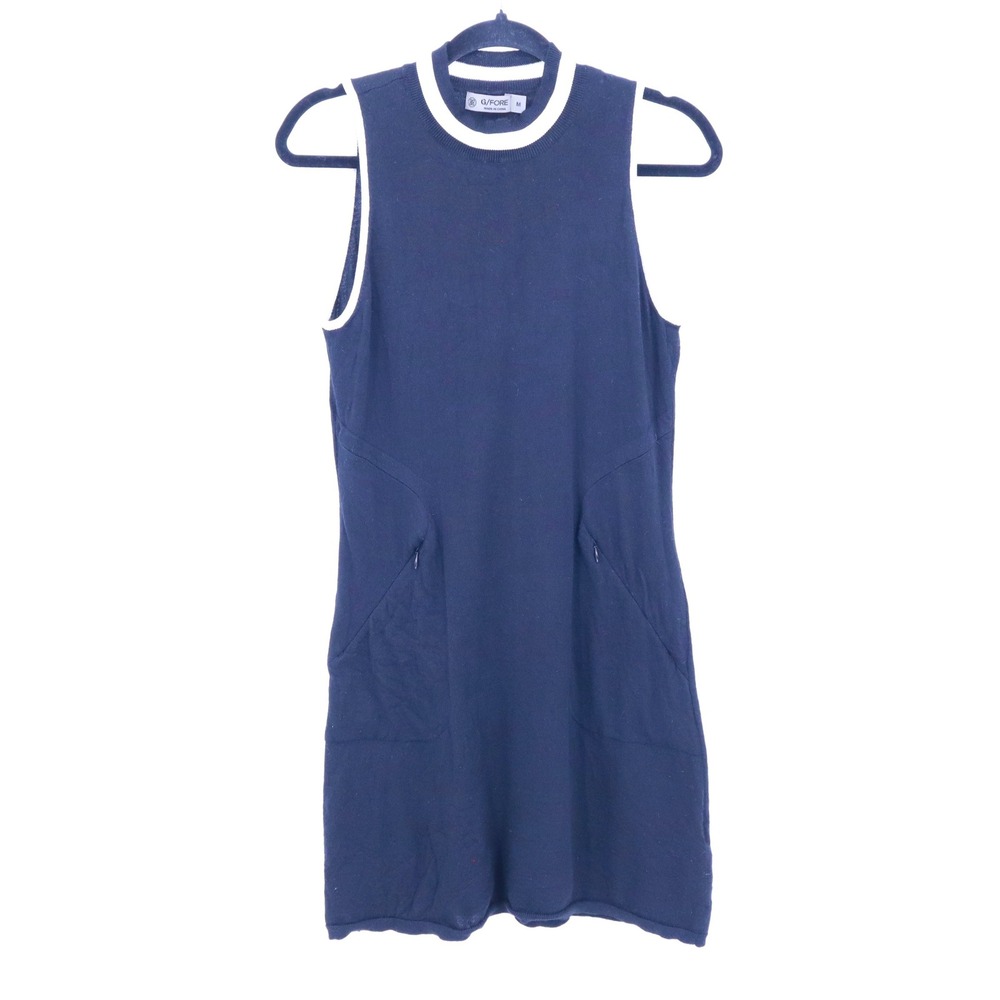G/FORE Sleeveless Wool Golf Dress Women M Blue Athleisure Performance Pickleball